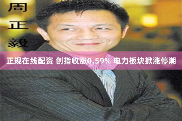 正规在线配资 创指收涨0.59% 电力板块掀涨停潮