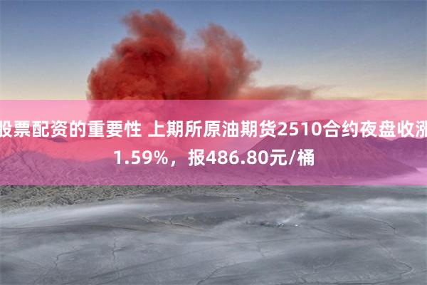 股票配资的重要性 上期所原油期货2510合约夜盘收涨1.59%，报486.80元/桶